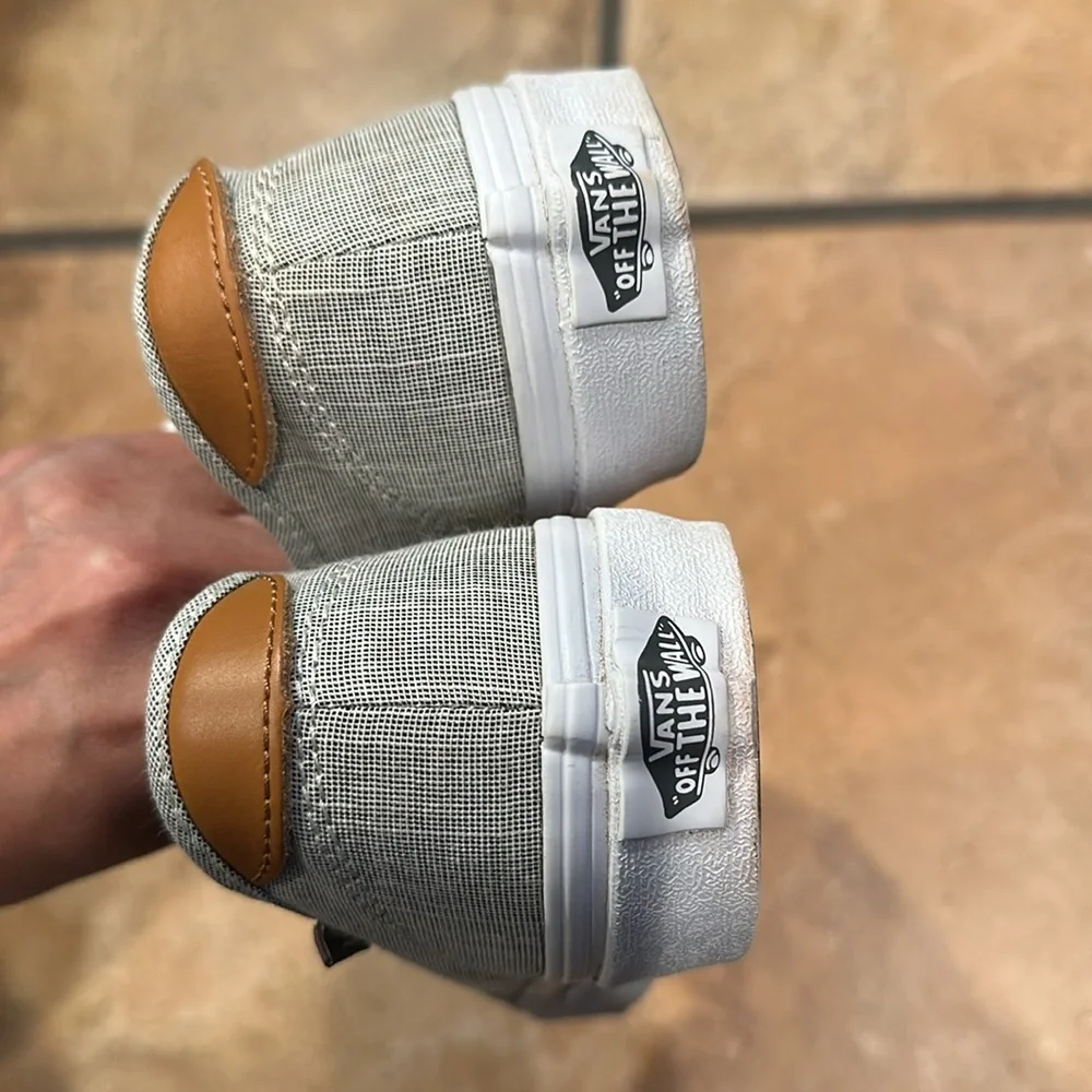 Vans Light Gray Canvas Sneakers - Picture 6 of 8